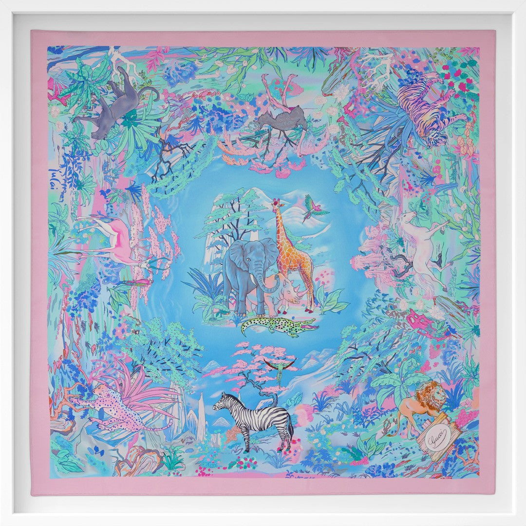 Plants and Animals, Blue & Pink, 90cm