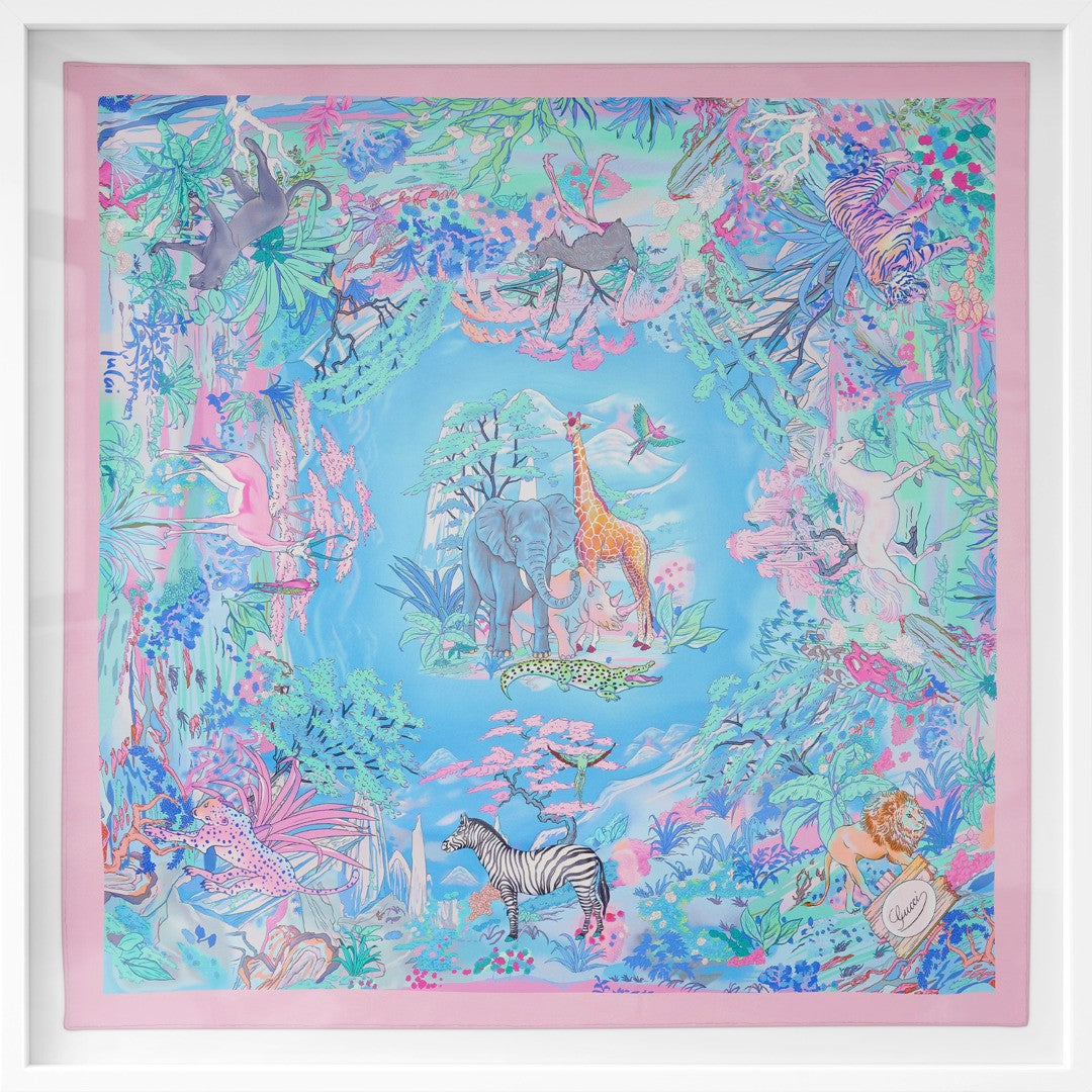 Plants and Animals, Blue & Pink, 90cm