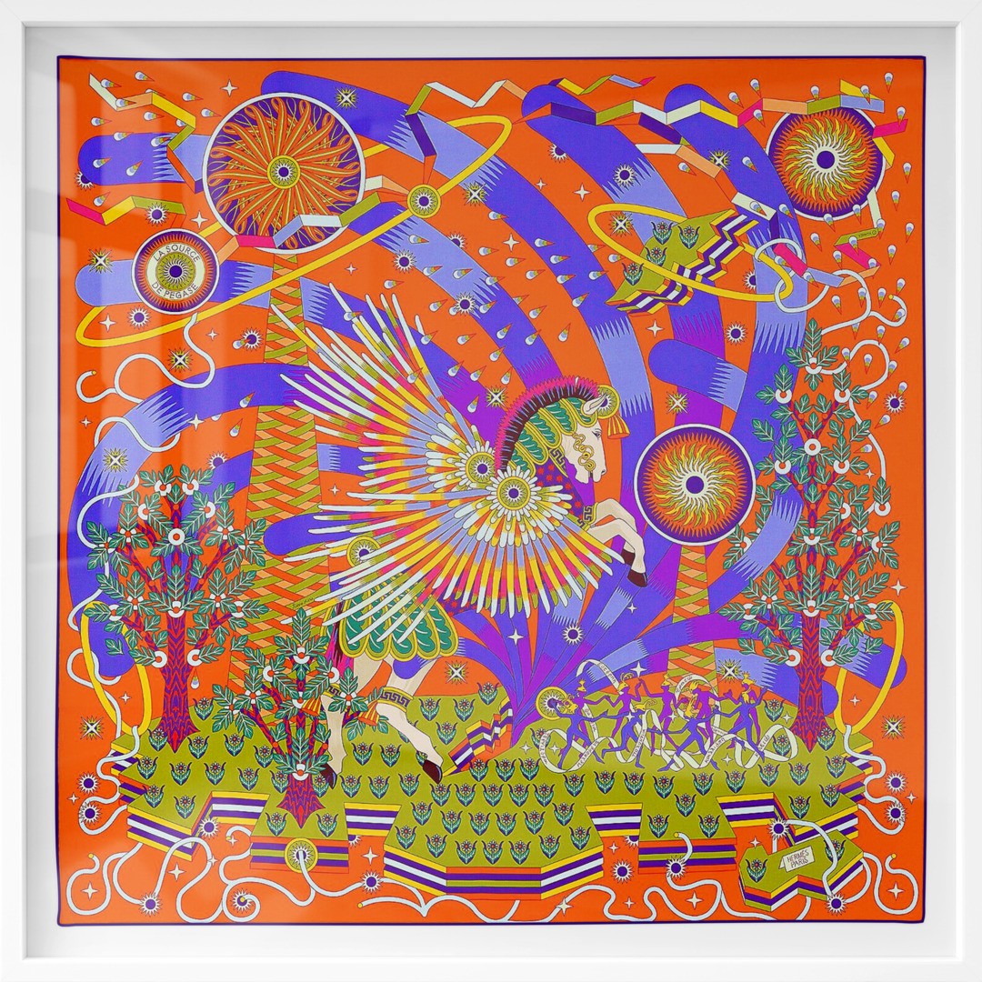 La Source De Pegase, Orange, Purple, 90cm
