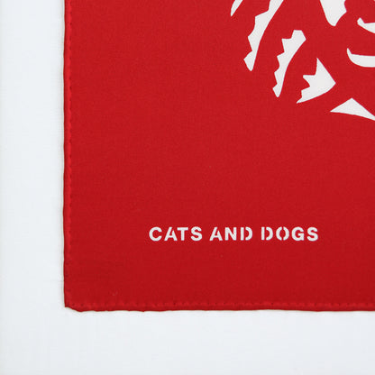 Cats and Dogs, Red & White, 90cm