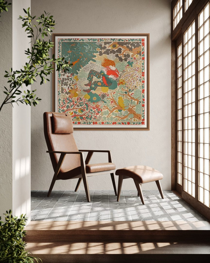 Hermès by Baribeaud & Andreotti – Framed Silk Scarf Celebrating