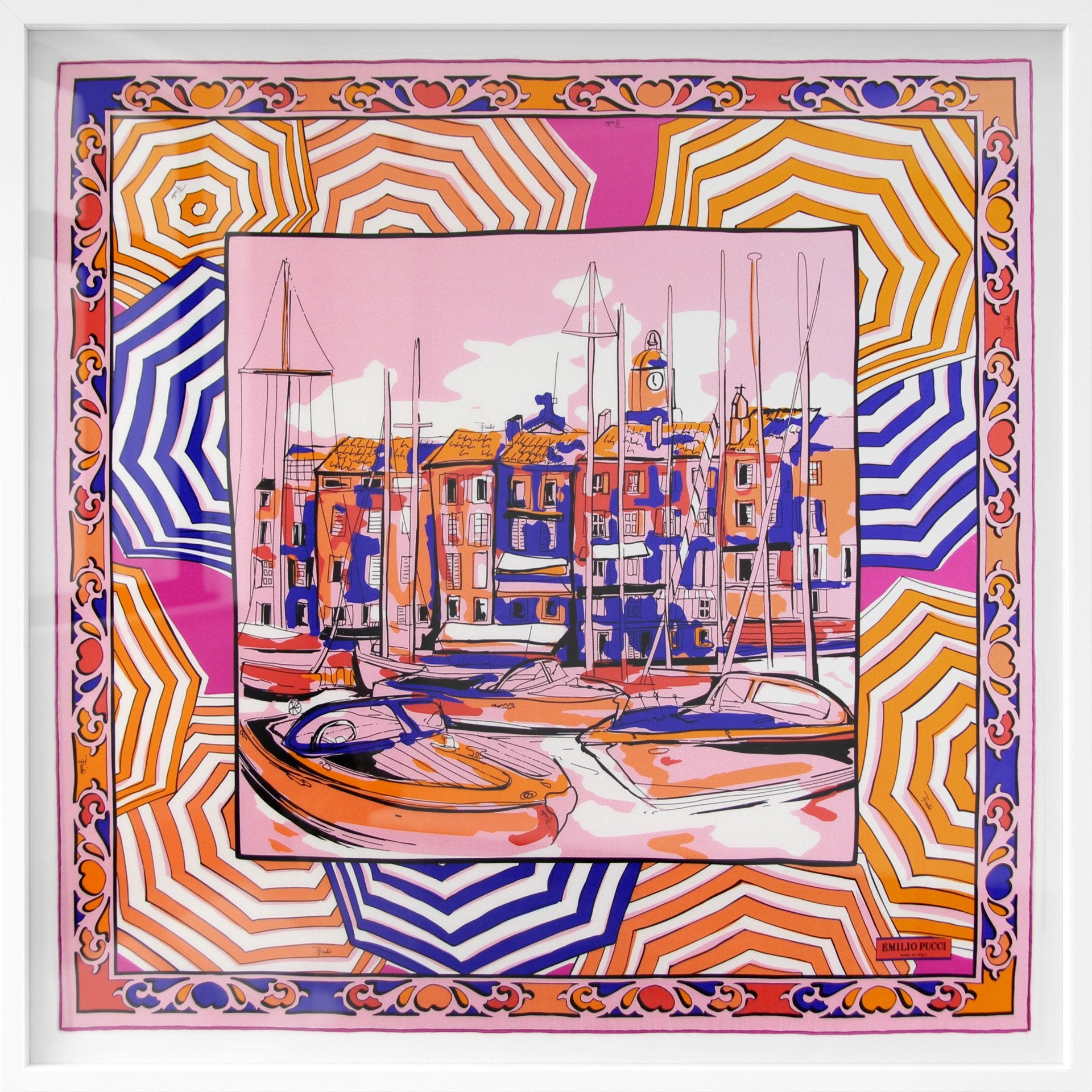 Pucci Scarf Pink PUCCI Iride-print Silk Scarf Pink FARFETCH IN