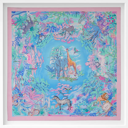 Plants and Animals, Blue & Pink, 90cm