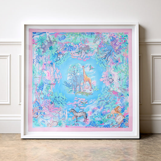 Plants and Animals, Blue & Pink, 90cm